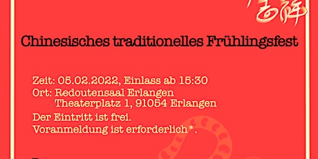 Chinesisches traditionelles Frühlingsfest am 05.02.2022 Tickets