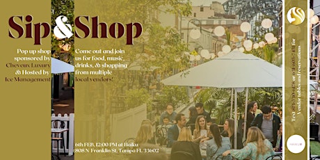 1st Sunday's Sip and Shop tickets