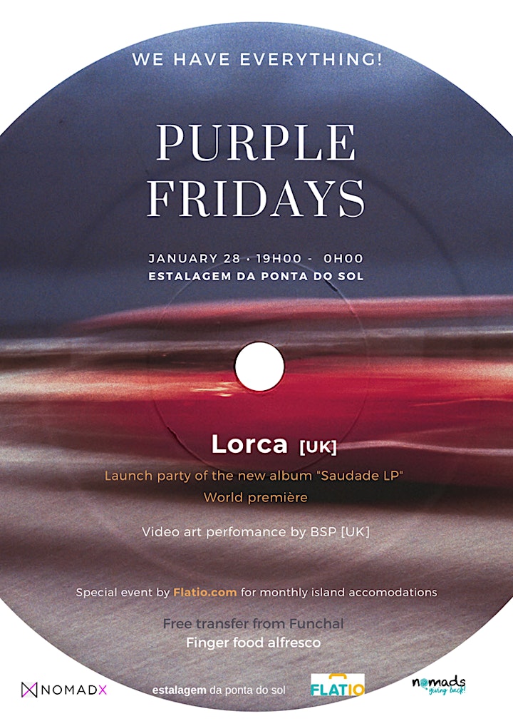 Purple Fridays - DJ Lorca – Worldwide Album Launch Party “Saudade LP” image