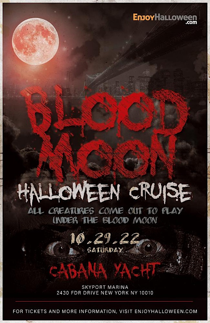Blood Moon Halloween Party Cruise New York City I Cabana Yacht image