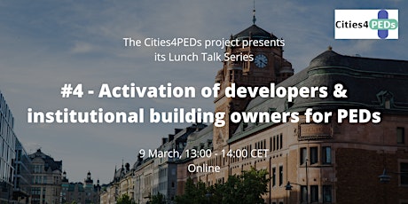 Energy Lunch Talk #4– Developers & institutional building owners for PEDs primary image