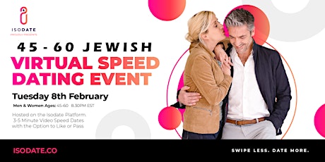 Isodate's 45-60 Jewish Virtual Speed Dating tickets