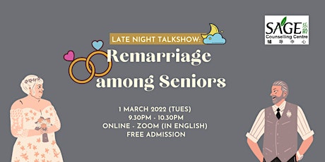 [Free Public Online Night Talk] Remarriage Among Seniors