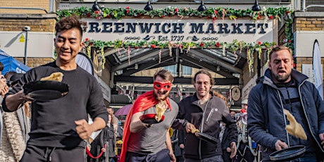 Pancake Race in Greenwich Market - Saturday 26th February 2022 primary image