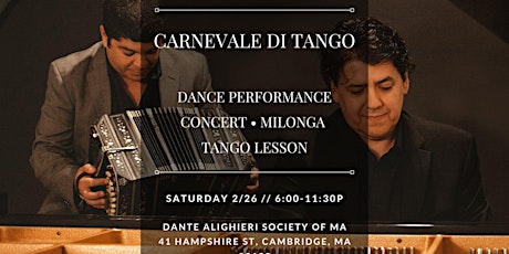 Carnevale di Tango a Boston tickets