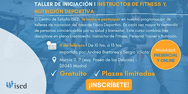 Taller Iniciación Instructor de Fitness y Nutrición Deportiva - MAD 11 febr