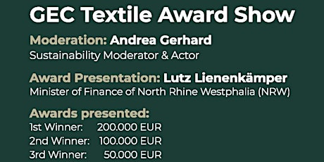 GEC Textile Award Show Tickets