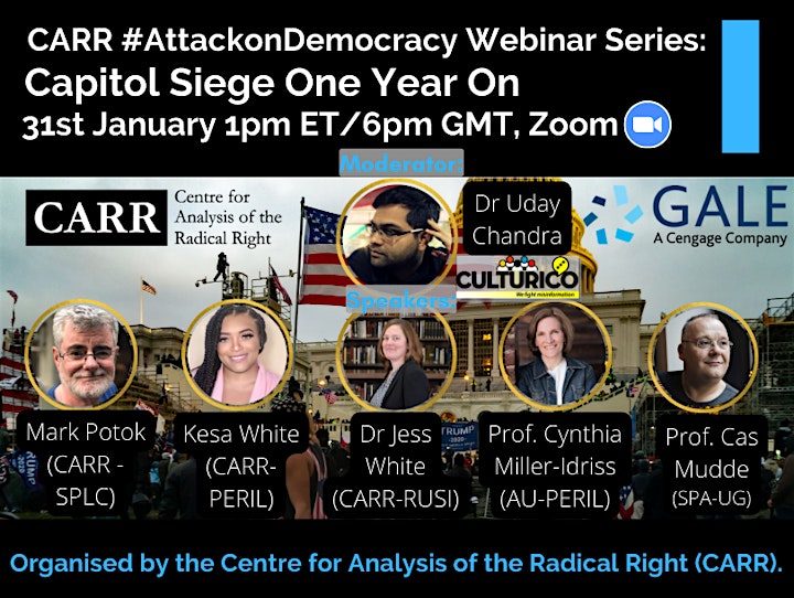 CARR #AttackonDemocracy Webinar Series: Capitol Siege One Year On image