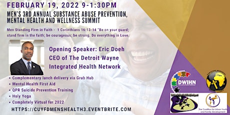 3rd Annual Men's Substance Abuse Prevention & Mental Health Wellness Summit tickets