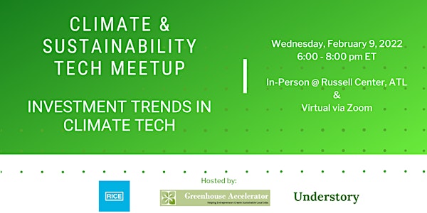 ATL Climate & Sustainability Tech Meetup -  Climate Tech Investment Trends