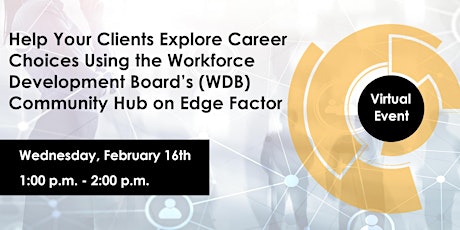 Imagen principal de Help Your Clients Explore Career Choices Using the WDB Community Hub