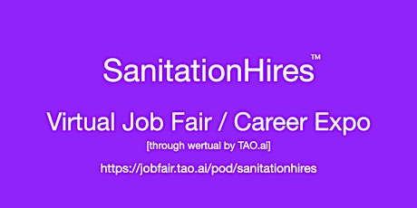 #SanitationHires Virtual Job Fair / Career Expo Event #SaltLake