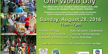 One World Day - Centennial Celebration Of the Cleveland Cultural Gardens primary image