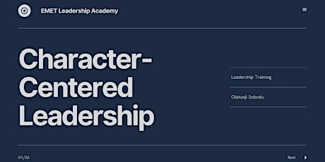 CHARACTER-CENTERED LEADERSHIP tickets