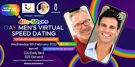Isodate & Denver's Cupid Presents: 40s-50s Gay Men's Virtual Speed Dating tickets