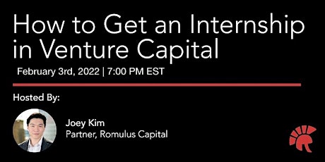 How To Get An Internship In Venture Capital tickets