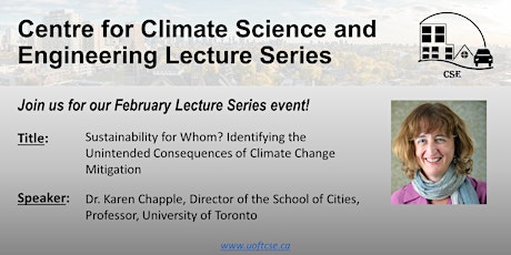 UofT Centre for Climate Science and Engineering Lecture Series - Feb 2022 tickets