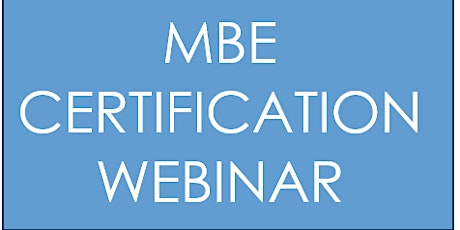 NCMSDC MBE Pre-Certification Webinar 2022 Series