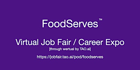 #FoodServes Virtual Job Fair / Career Expo Event #Charleston