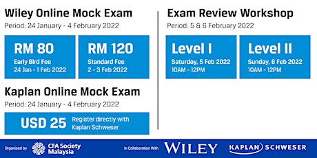 CFA® February 2022 Wiley Online Mock Exam & Exam Review Workshop tickets