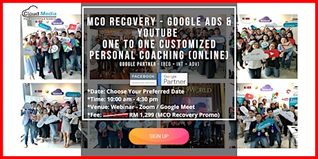 Google Partner - Google Ads & YouTube (Online One to One Coaching) tickets