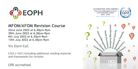 MFOM/AFOM 4 Week Revision Course June-July 2022 primary image