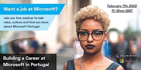 Building a Career at Microsoft Portugal bilhetes