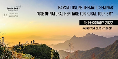 RAMSAT ONLINE THEMATIC SEMINAR “USE OF NATURAL HERITAGE FOR RURAL TOURISM” tickets