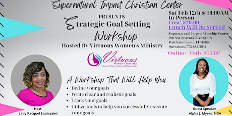 Online - Strategic Goal Setting Workshop tickets
