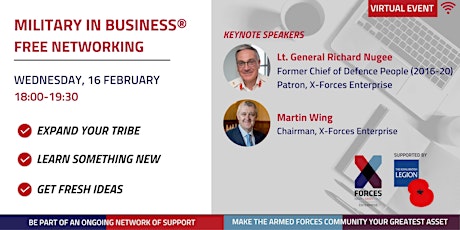 Military in Business® Virtual Networking  North East, Yorkshire and Humber tickets