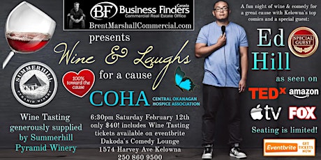 Business Finders presents Wine & Laughs for a Cause for COHA tickets