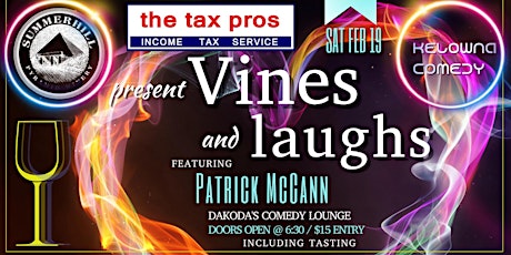 The Tax Pros present Wine & Laughs at Dakoda's Comedy Lounge tickets