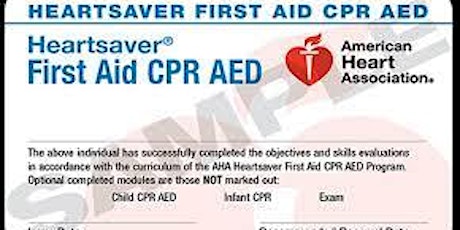 Heartsaver First Aid CPR AED eCard: ADAMS HEALTH NETWORK INSTRUCTORS ONLY