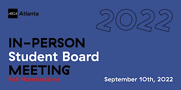 Student Board Meeting – SEPT 2022