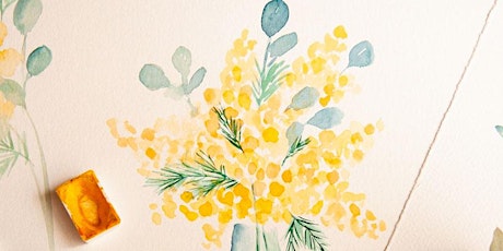 Atelier aquarelle motif mimosa / BHV MARAIS x STUDIO ATHENAIS billets