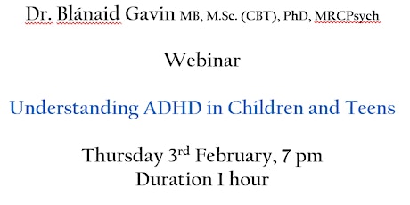 Understanding ADHD in Children and Teenagers tickets