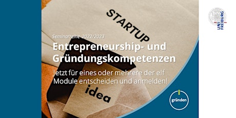 Seminarreihe Entrepreneurship- und Gründungskompetenzen