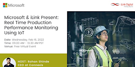 Microsoft & iLink: Real Time Production Performance Monitoring Using IoT biglietti