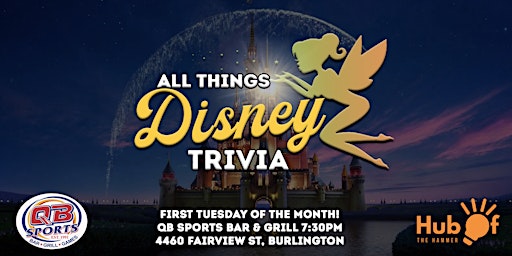 All Things Disney - Monthly Trivia Night at QB (Burlington)