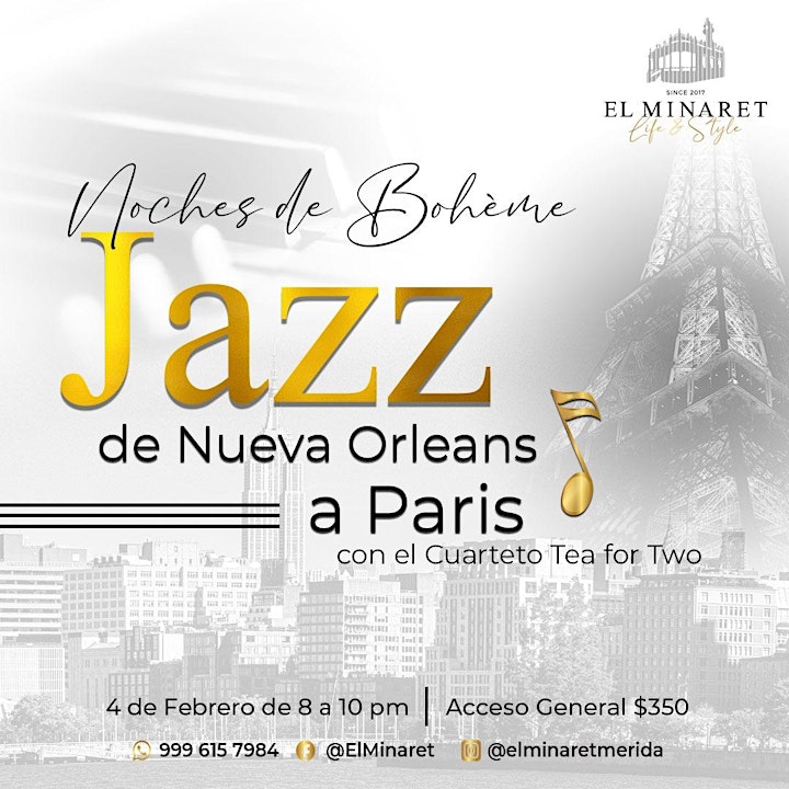 Noches de Bohème: Jazz de Nueva Orleans a Paris con el cuarteto Tea for Two image