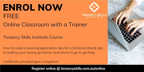 Online Zoom Classroom - Tenancy Skills Course tickets