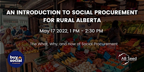 An Introduction to Social Procurement for Rural Alberta tickets