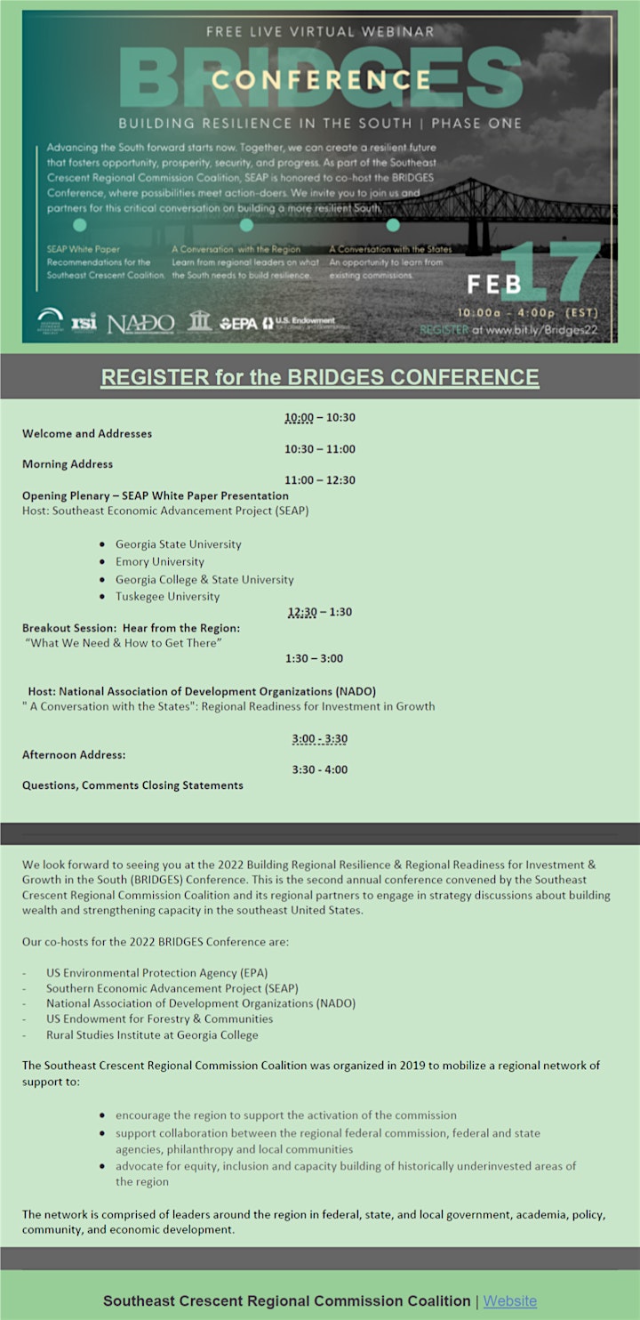 BRIDGES: Building Regional Readiness for Investment & Growth in the South I image