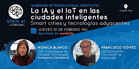 Webinar (AI Lead Talk): La IA y el IOT en las ciudades inteligentes. ingressos