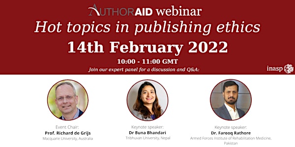 AuthorAID webinar: Hot topics in publishing ethics