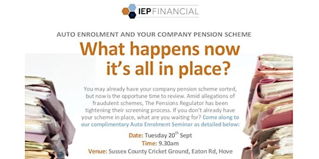 Auto Enrolment Seminar (Hove) primary image