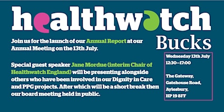 Healthwatch Bucks Annual review primary image