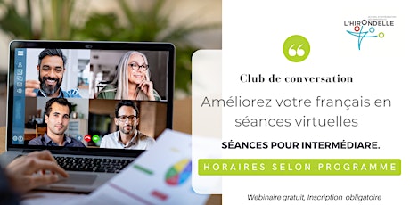 Club de conversation en français pour intermédiaires février 2022 billets