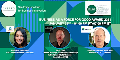 INSEAD - "Business as a Force for Good" Award 2021 - NAA Canada tickets