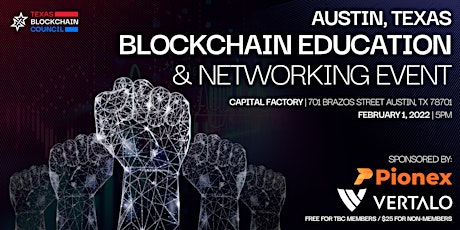 Blockchain Education & Networking Event | Austin | Texas Blockchain Council tickets
